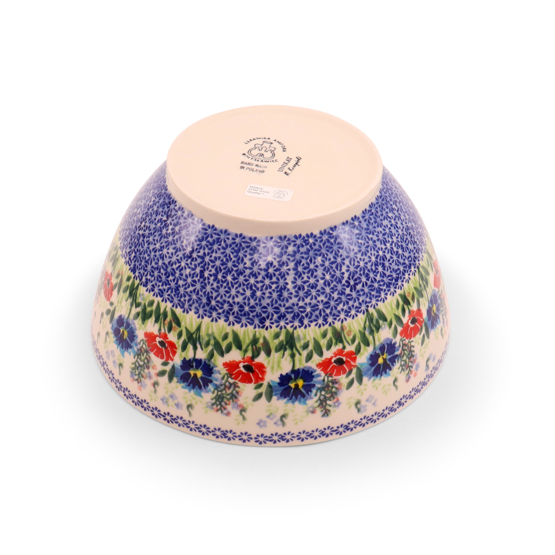 10"x5.5" Round Bowl. Pattern: Maki Cornflower