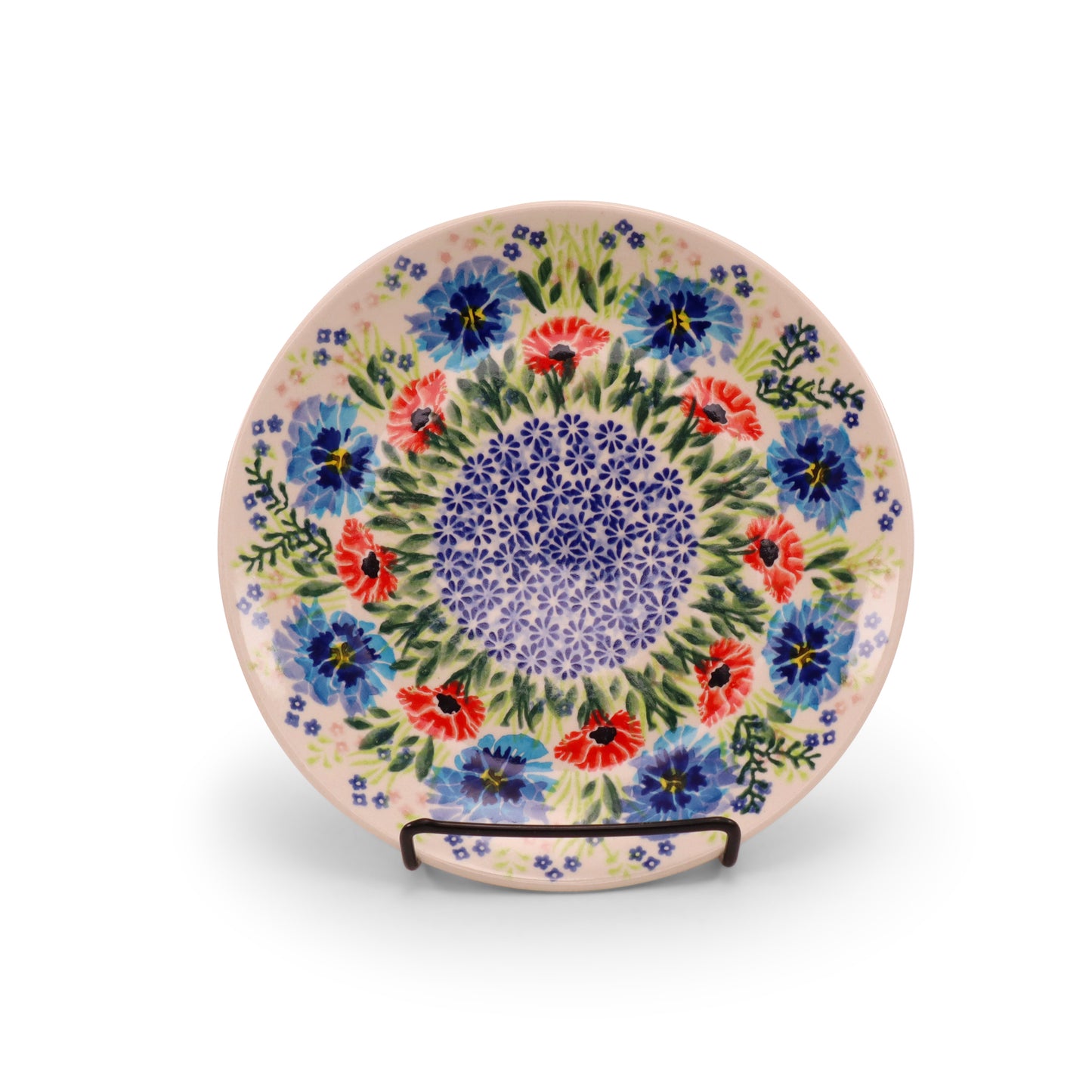 7.5" Dessert Plate. Pattern: Cornflowers