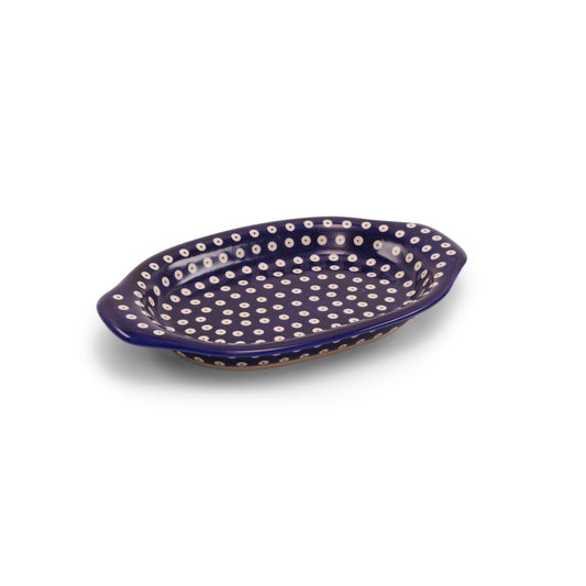 12"x8" Oval Tray with Handles 2Q Pattern: Owl Eye