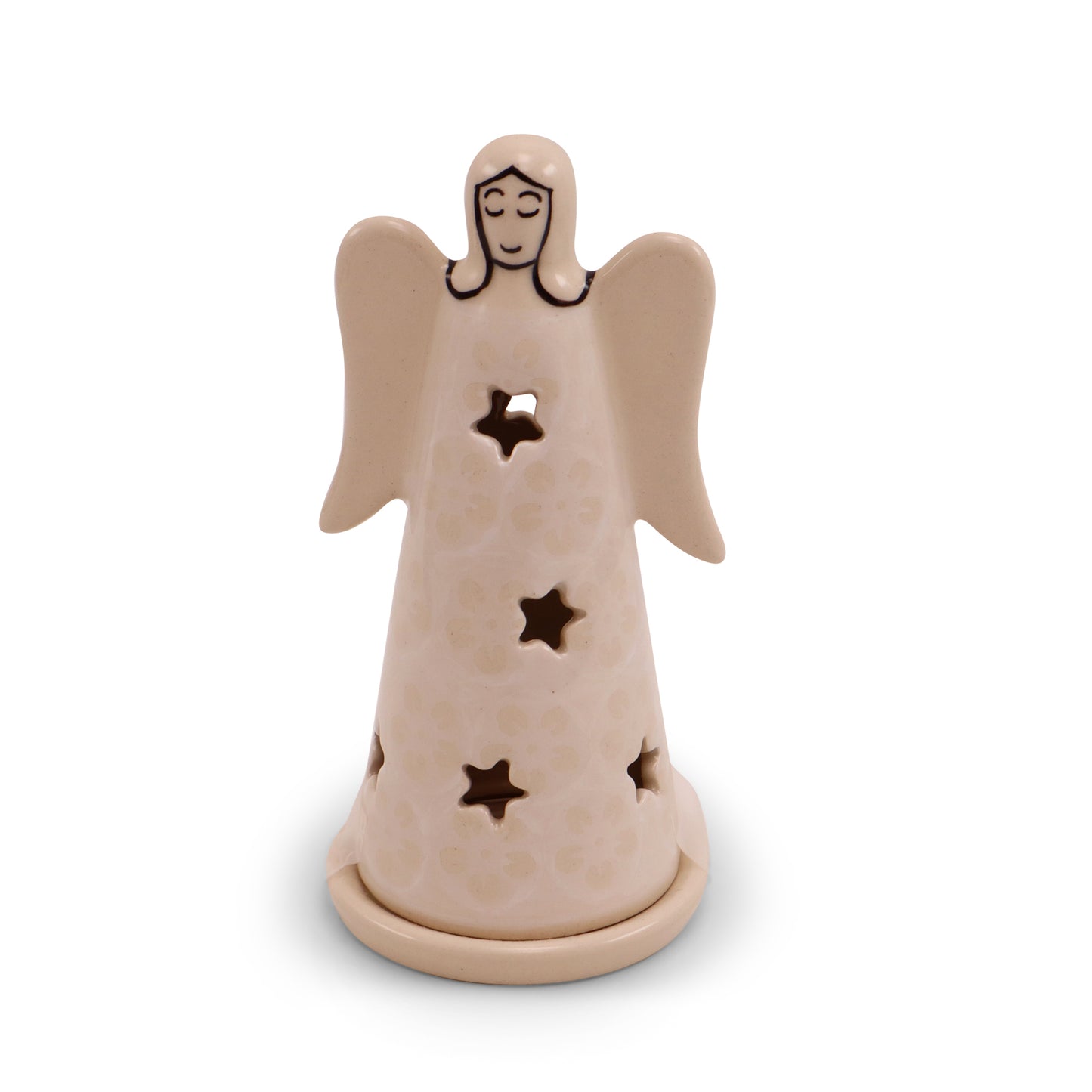 6.5"x3" Angel Luminary .Pattern: White