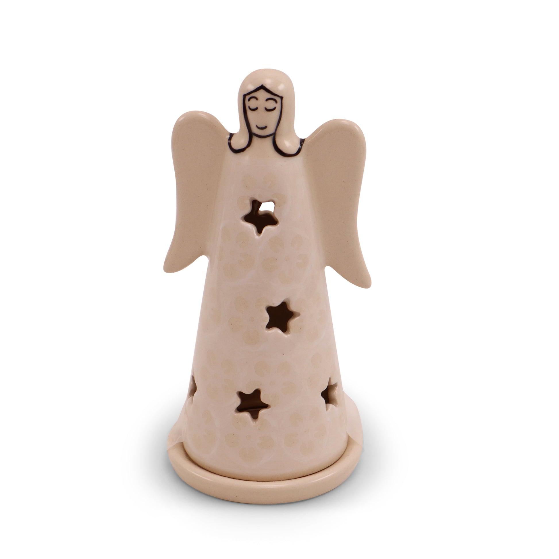 6.5"x3" Angel Luminary .Pattern: White