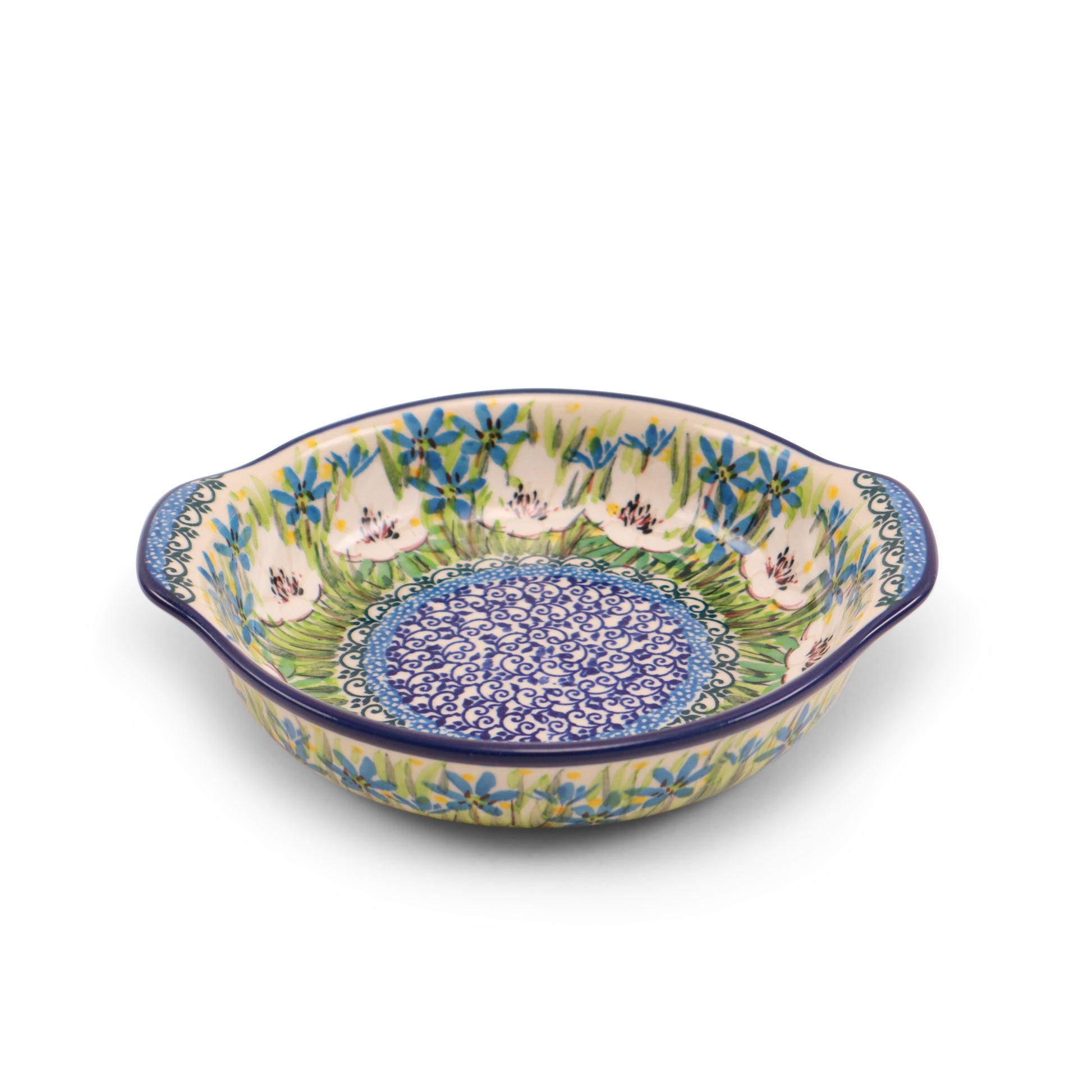 6.5"x1.5" Round Baker with Handles. Pattern: Regency Park
