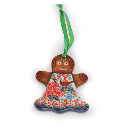 2.5"x3.5" Gingerbread Girl Ornament .Pattern: Cardinal