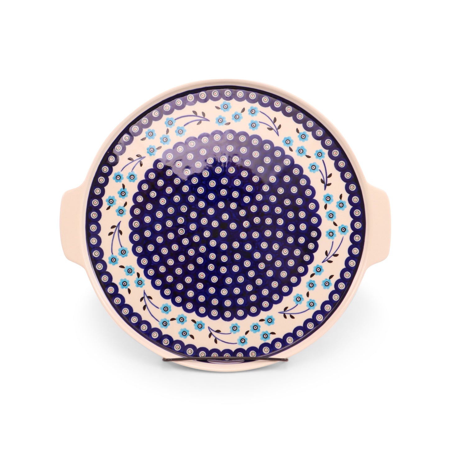 13" Pizza Plate. Pattern: Forget Me Not