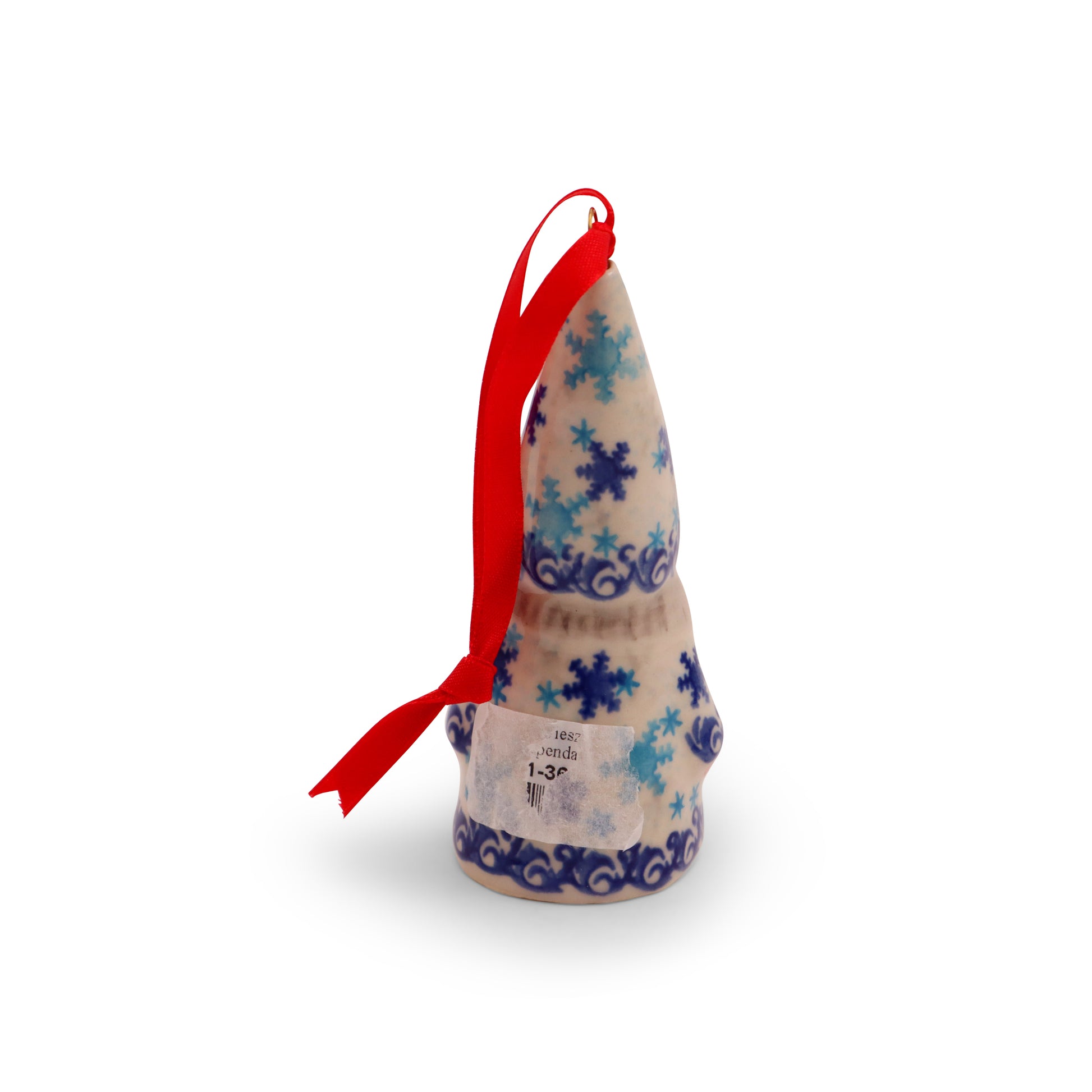 4"x2" Santa Ornament .Pattern: Snowday