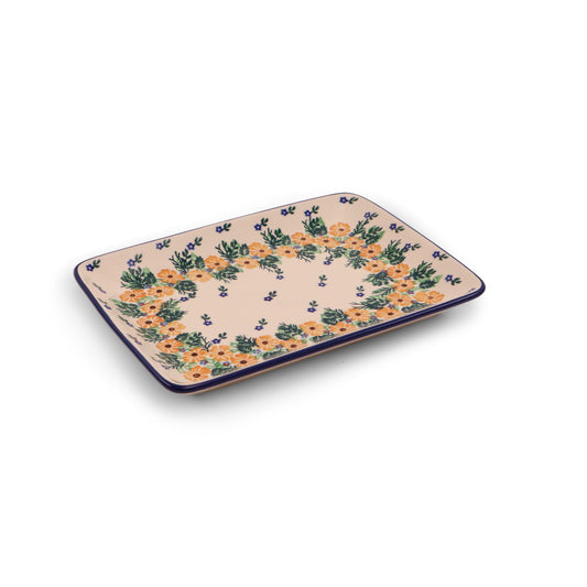 7"x9.5" Rectangular Tray Pattern: Sunday Morning