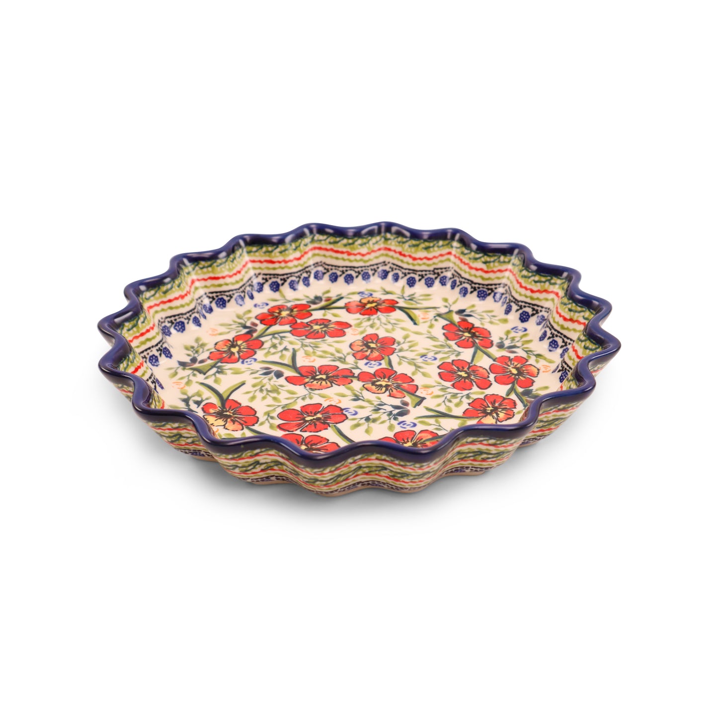 10"x2" Pie Dish .Pattern: Christmas Day