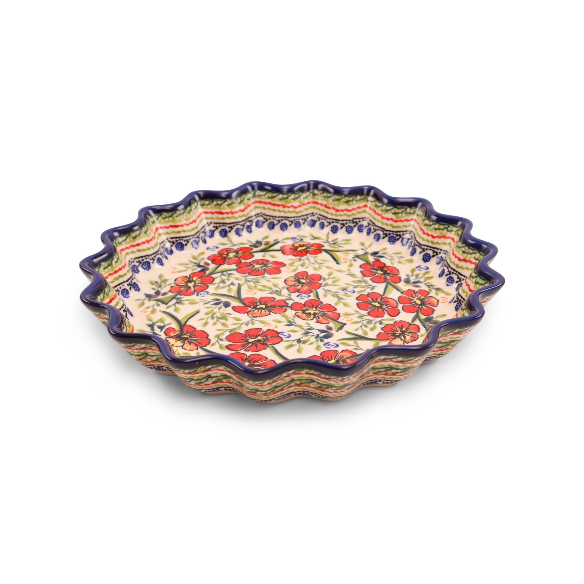 10"x2" Pie Dish .Pattern: Christmas Day