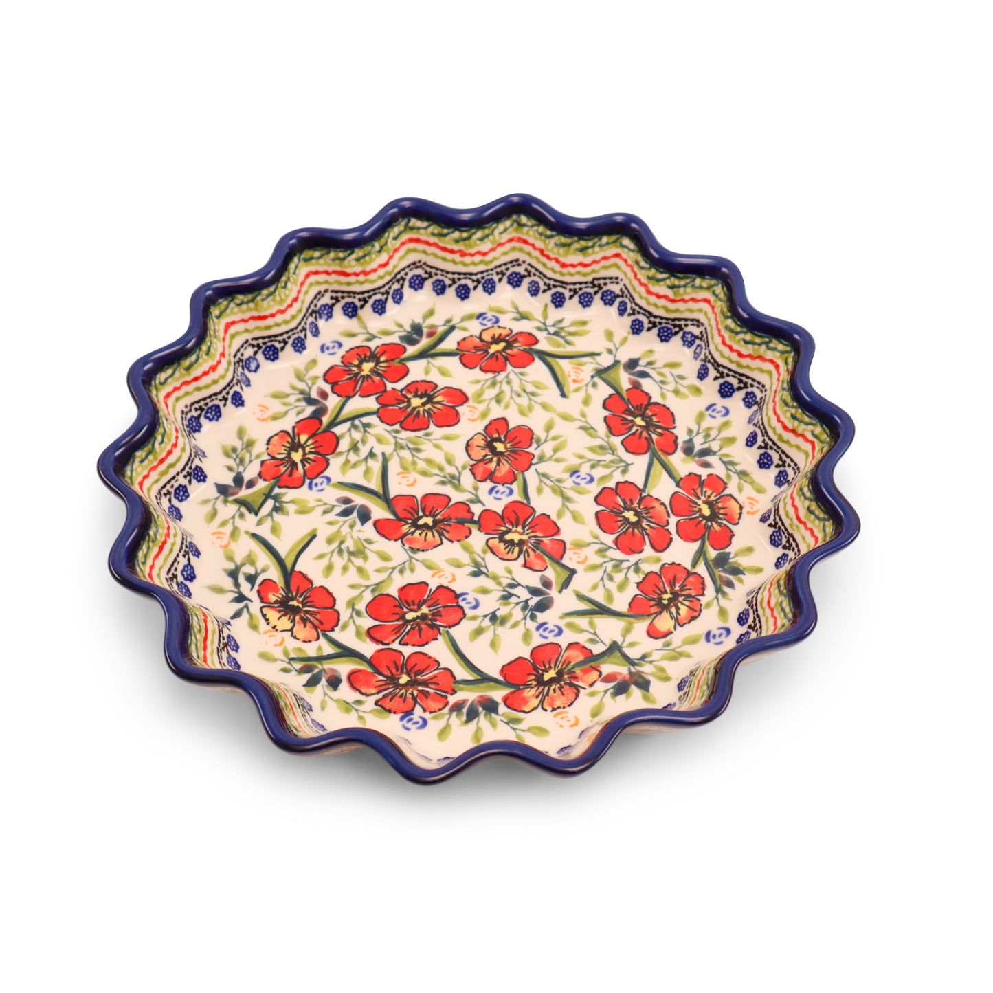 10"x2" Pie Dish .Pattern: Christmas Day