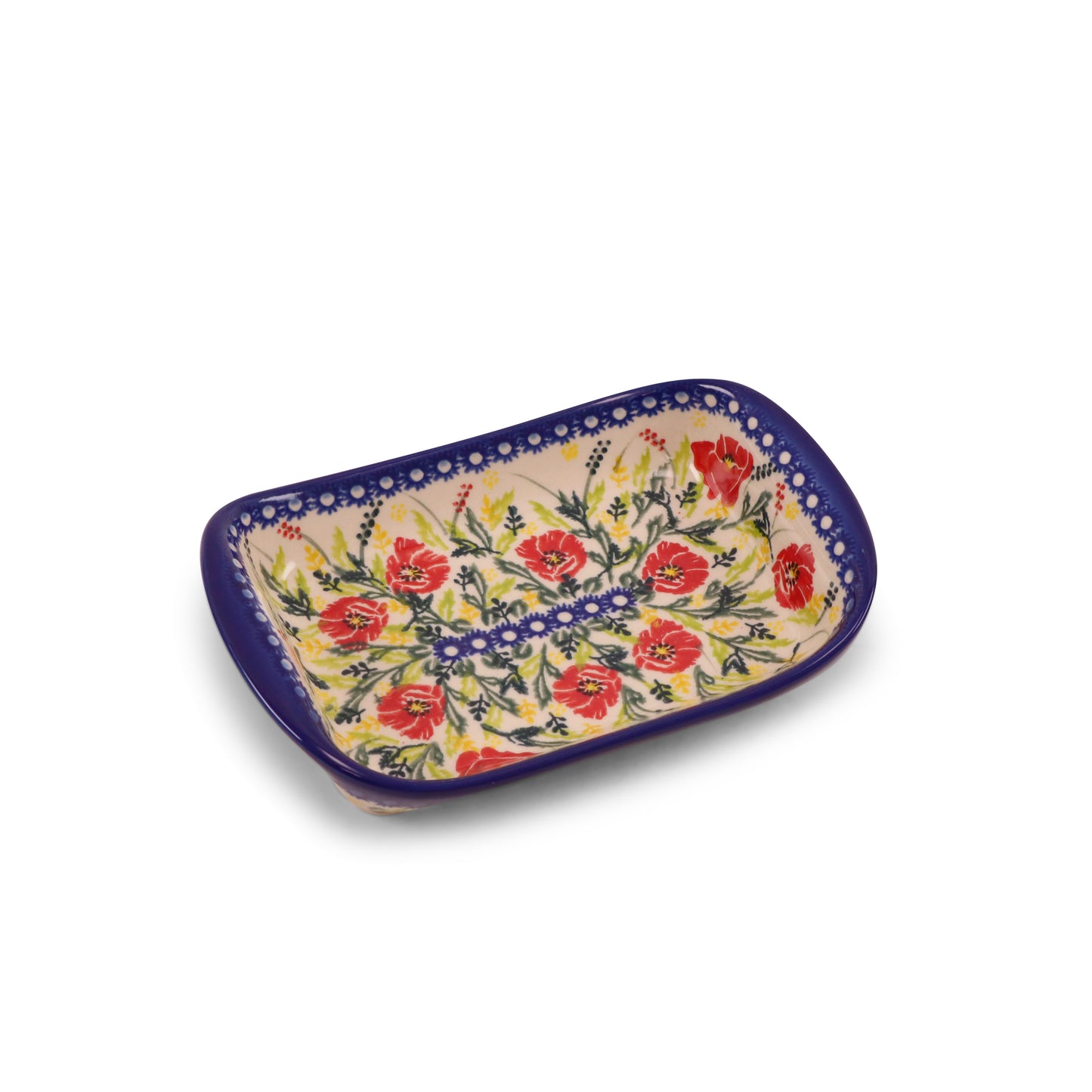 5"x7.5" Rectangular Tray with Handles. Pattern: On The Vine