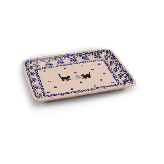 7"x9.5" Rectangular Tray Pattern: Play With Kitty