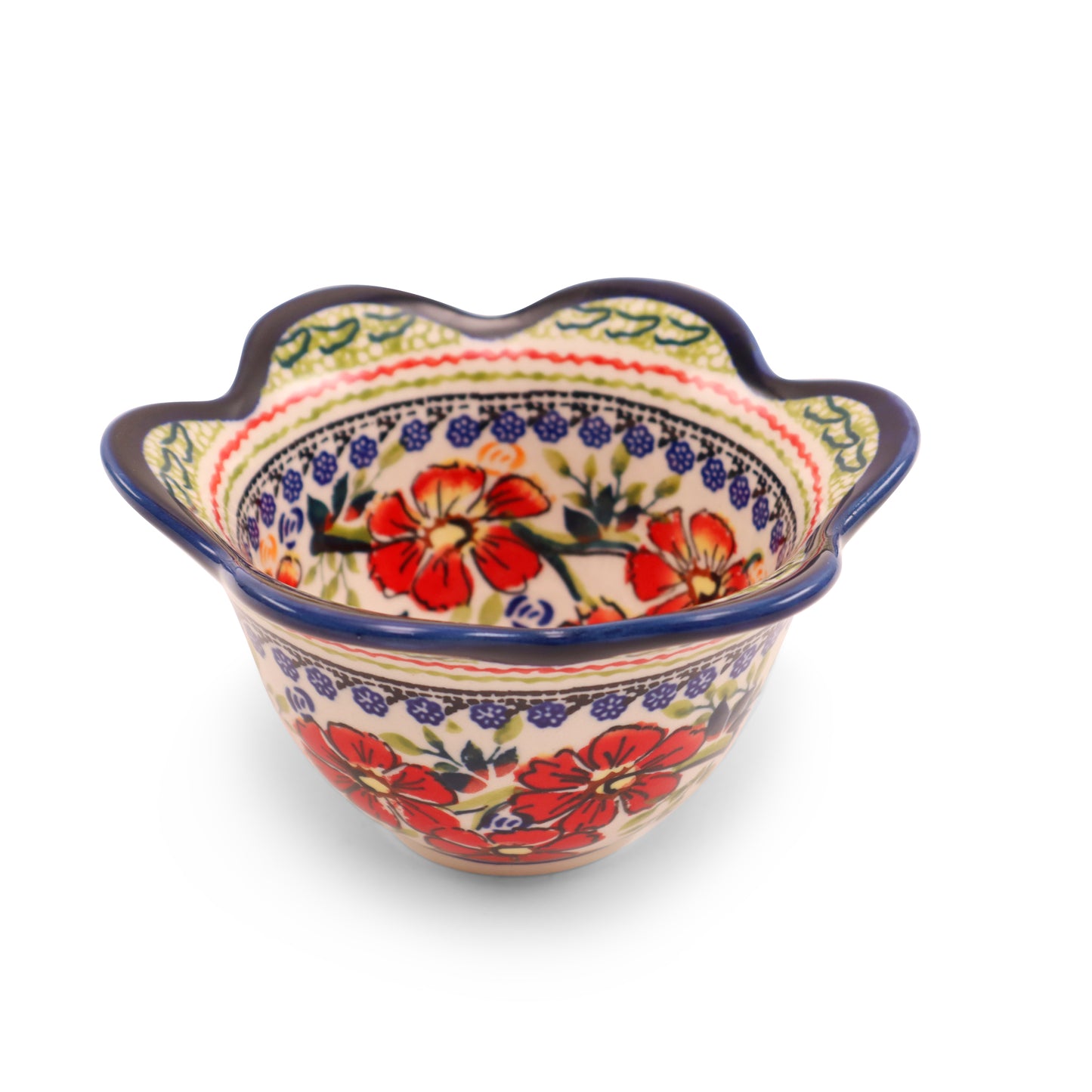 5.5"x3.5" Petal Bowl .Pattern: Christmas Day