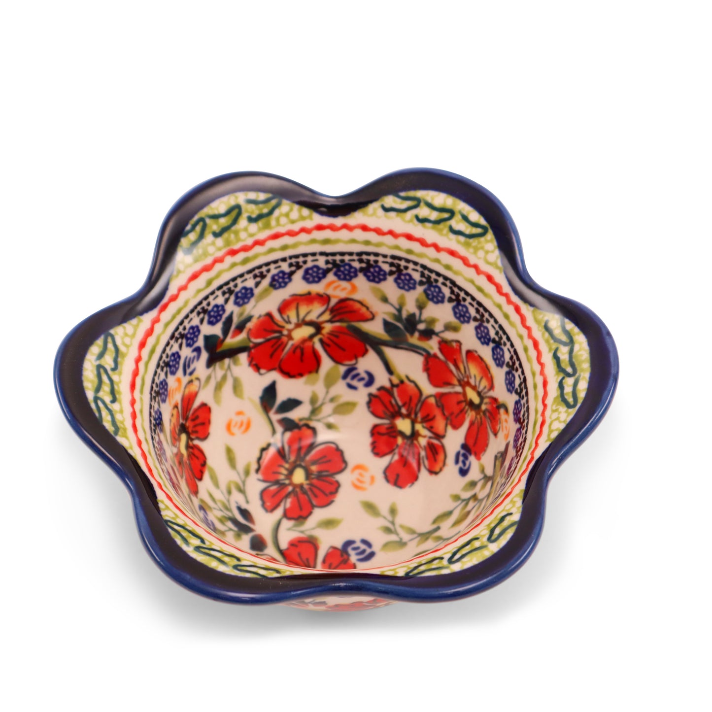 5.5"x3.5" Petal Bowl .Pattern: Christmas Day