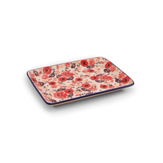 7"x9.5" Rectangular Tray Pattern: Cherry Delight