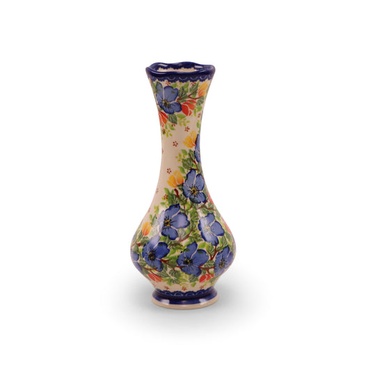 9.5" Vase. Pattern: Hummingbird Freedom