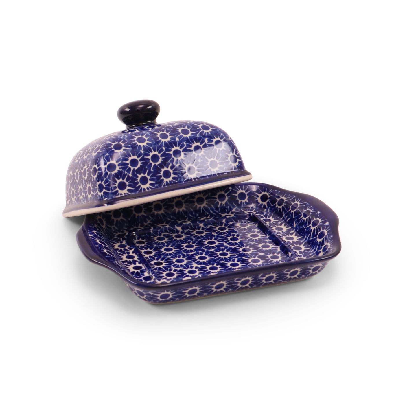 7"x6" Butter Dish. Pattern: 0114