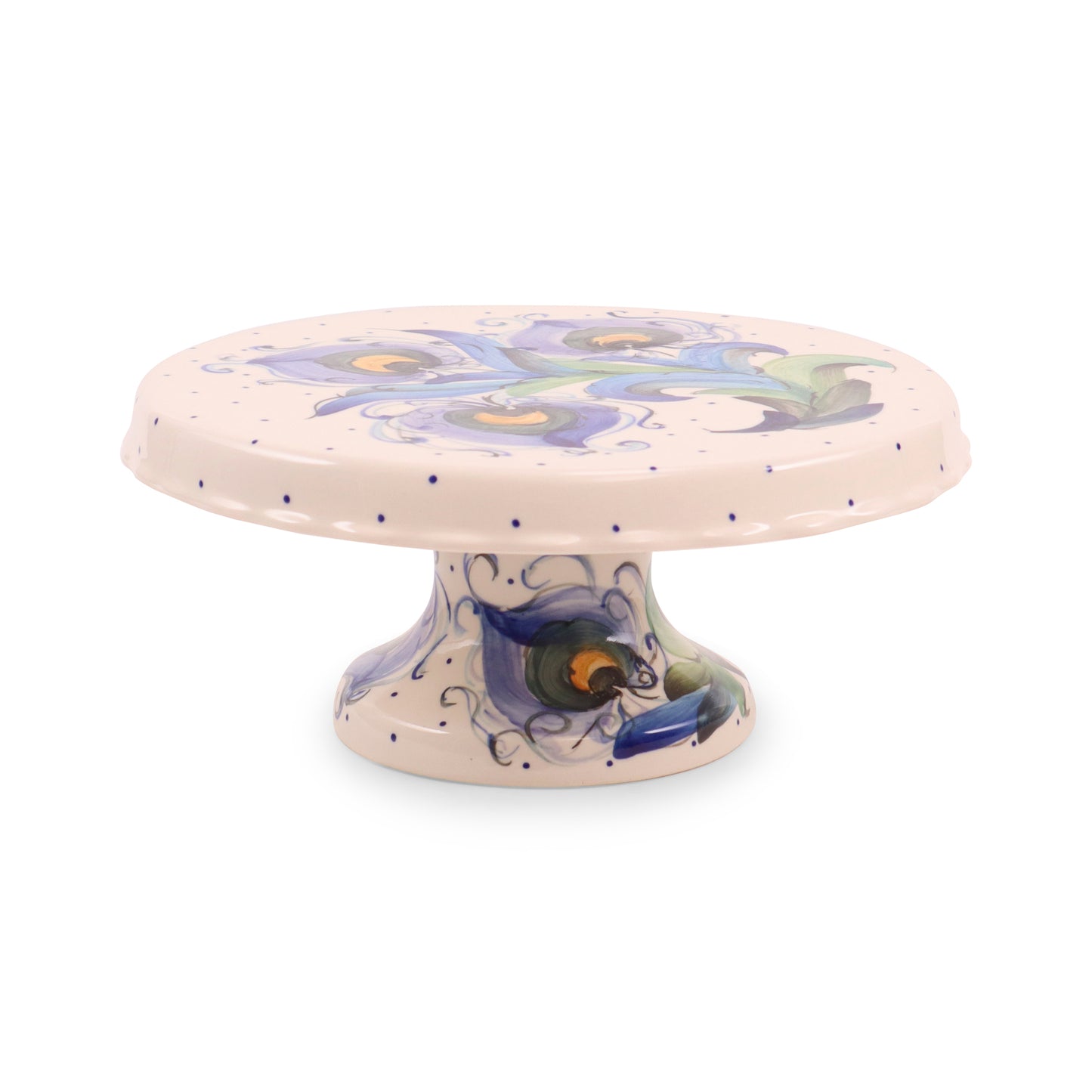 11"x4" Cake Stand. Pattern: Cool Evening