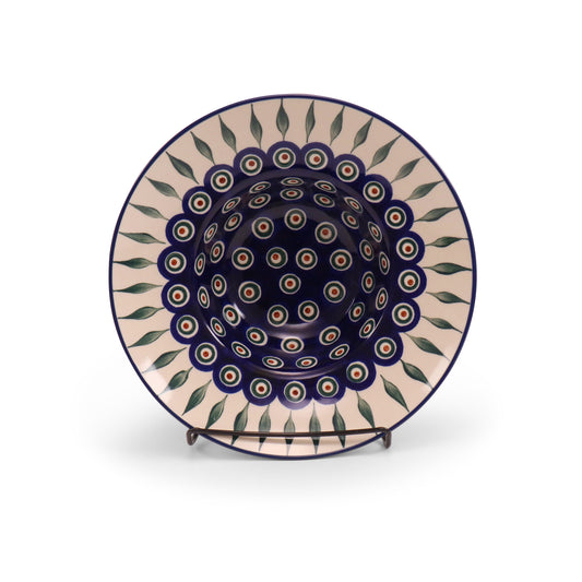 10" Deep Soup Plate. Pattern: Peacock Feather