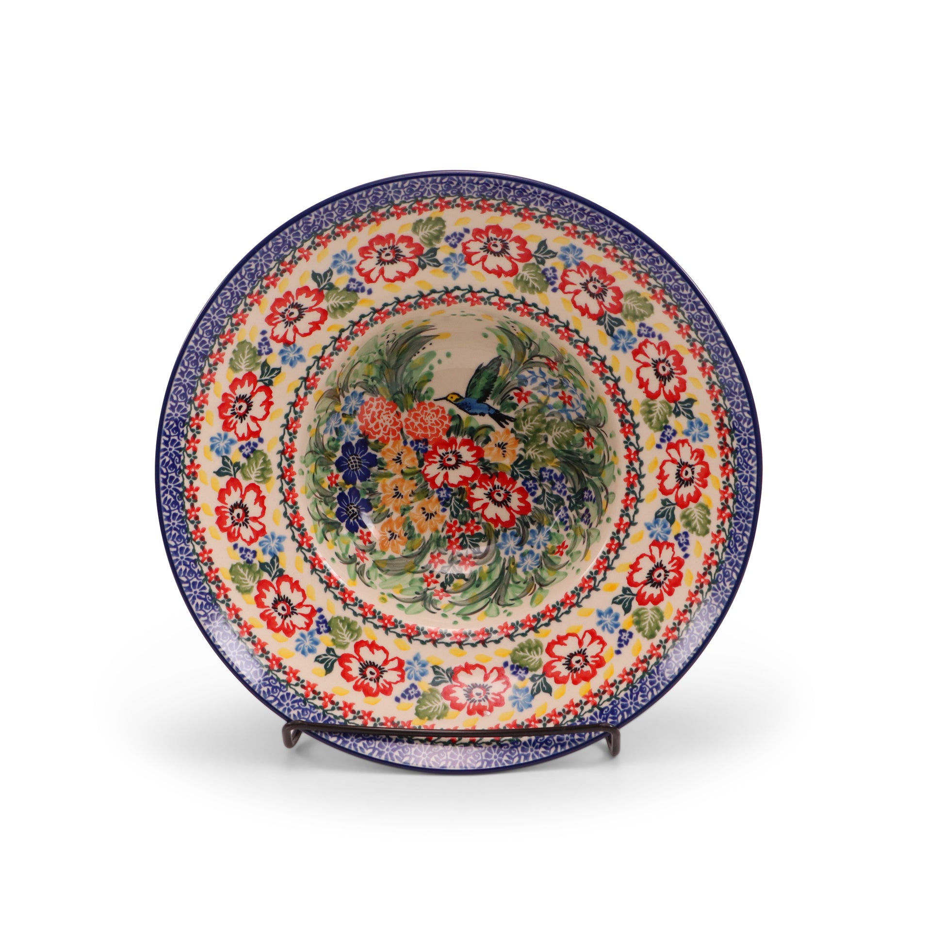 10" Deep Soup Plate. Pattern: Happy Flutter