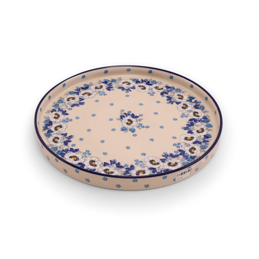 10" Rimmed Tray. Pattern: Babcia Garden