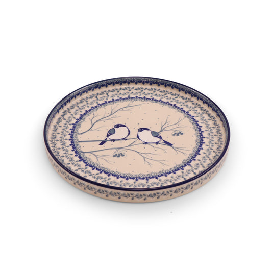 10" Rimmed Tray. Pattern: Chilled Couple