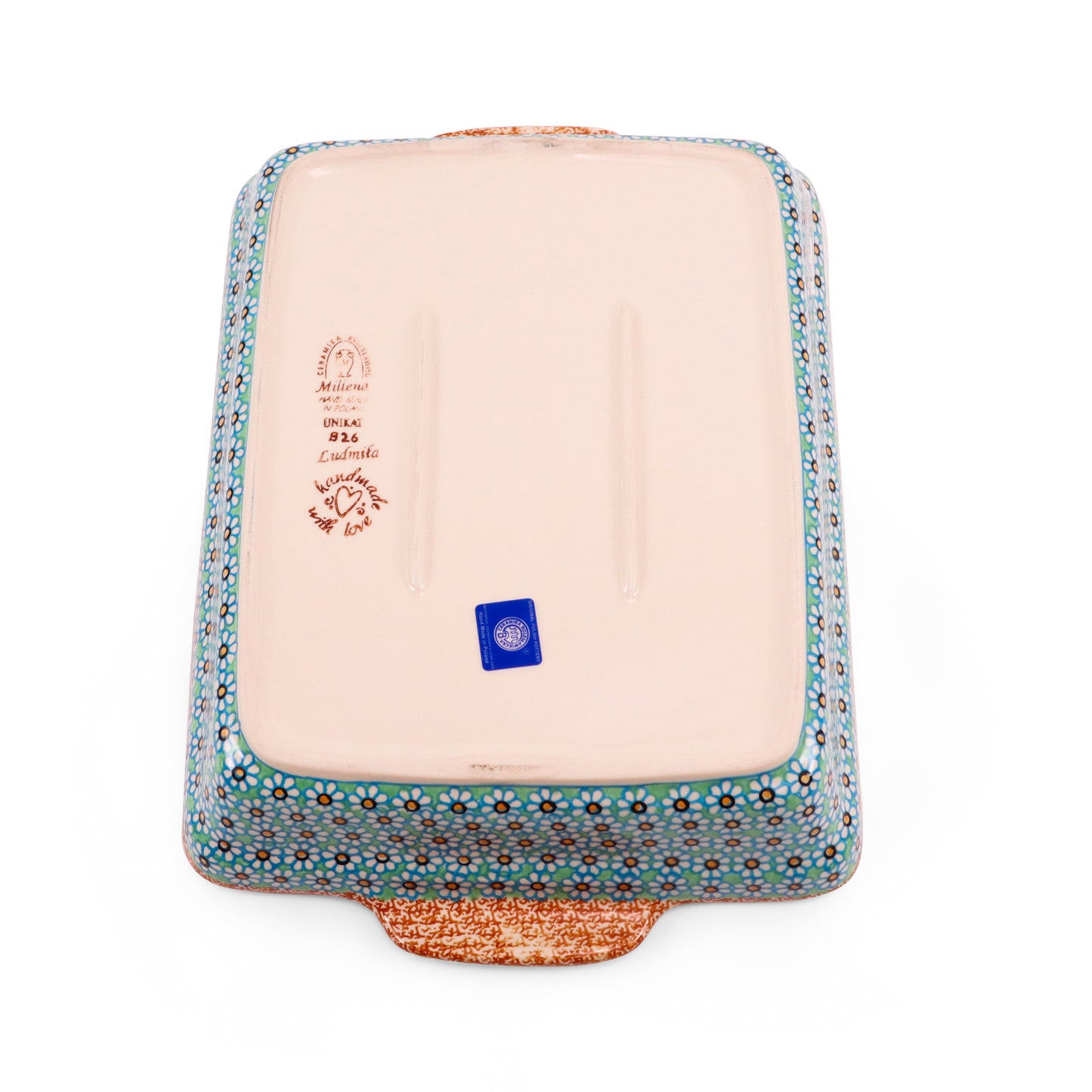 12"x9.5" Rectangular Baker with Handles. Pattern: B26