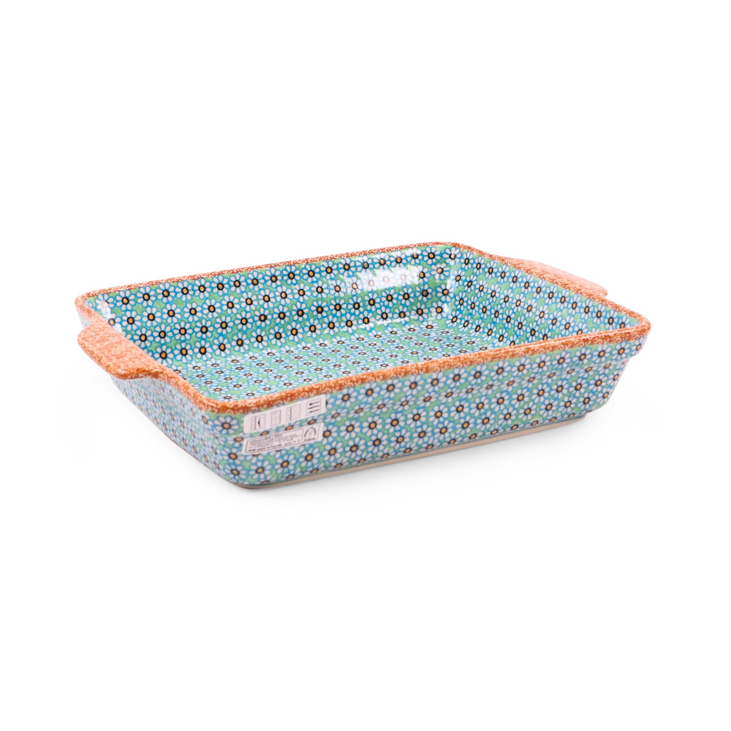 12"x9.5" Rectangular Baker with Handles. Pattern: B26