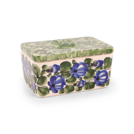5"x3.5"x2.5" Jewelry Box. Pattern: Blue Shade
