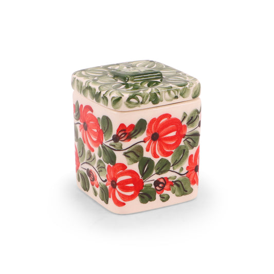 2"x2.5" Small Jewelry Box. Pattern: Fall Flourish
