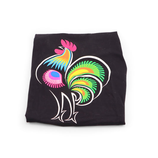 Black ROOSTER  T-Shirt. Size: Medium