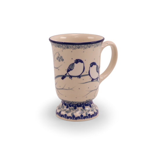 10oz Pedestal Mug. Pattern: Chilled Couple