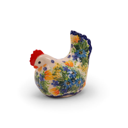 5"x4" Hen Figurine. Pattern: Spring