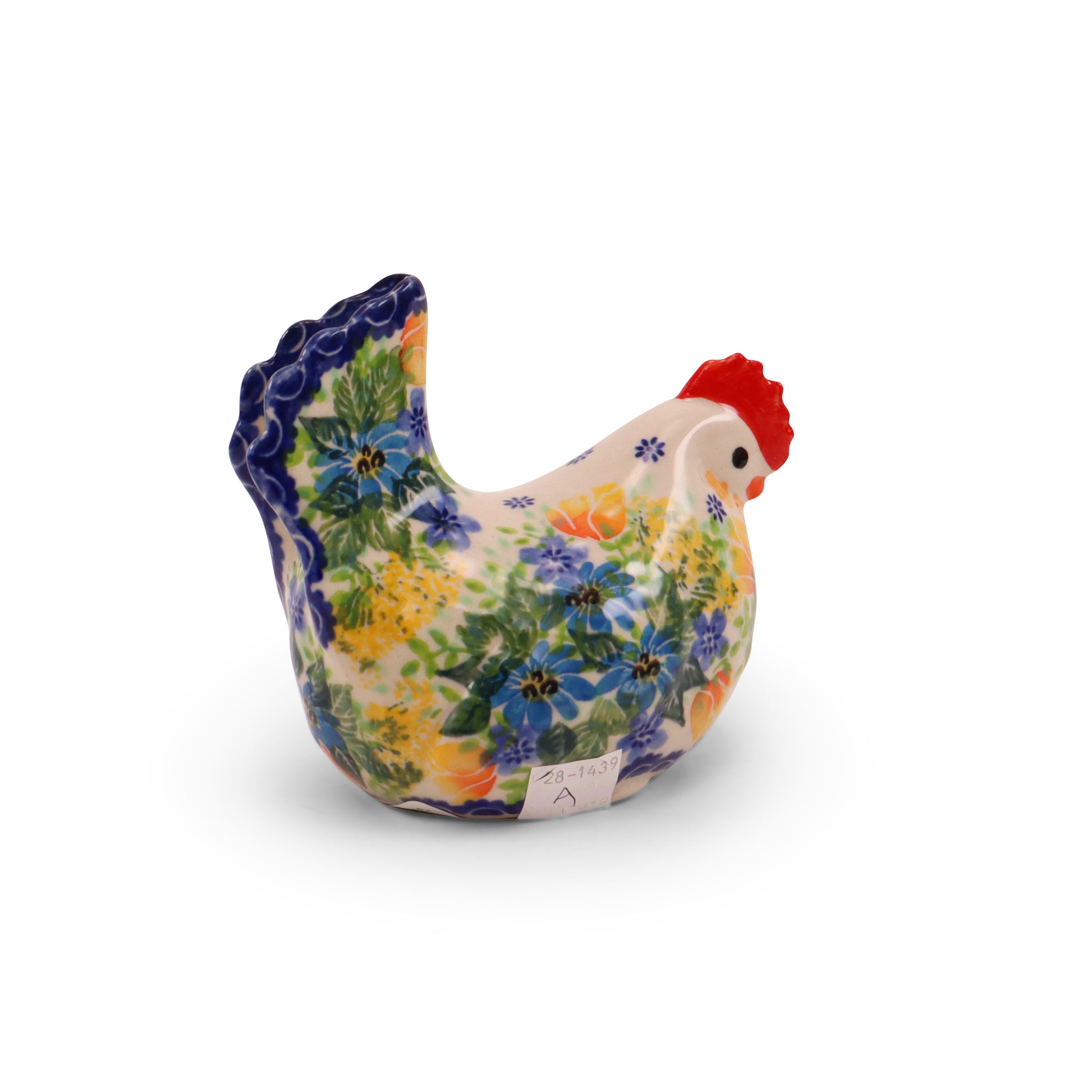 5"x4" Hen Figurine. Pattern: Spring