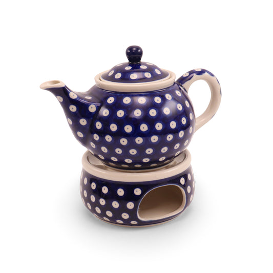 24oz Teapot with Warmer Pattern: Owl Eye