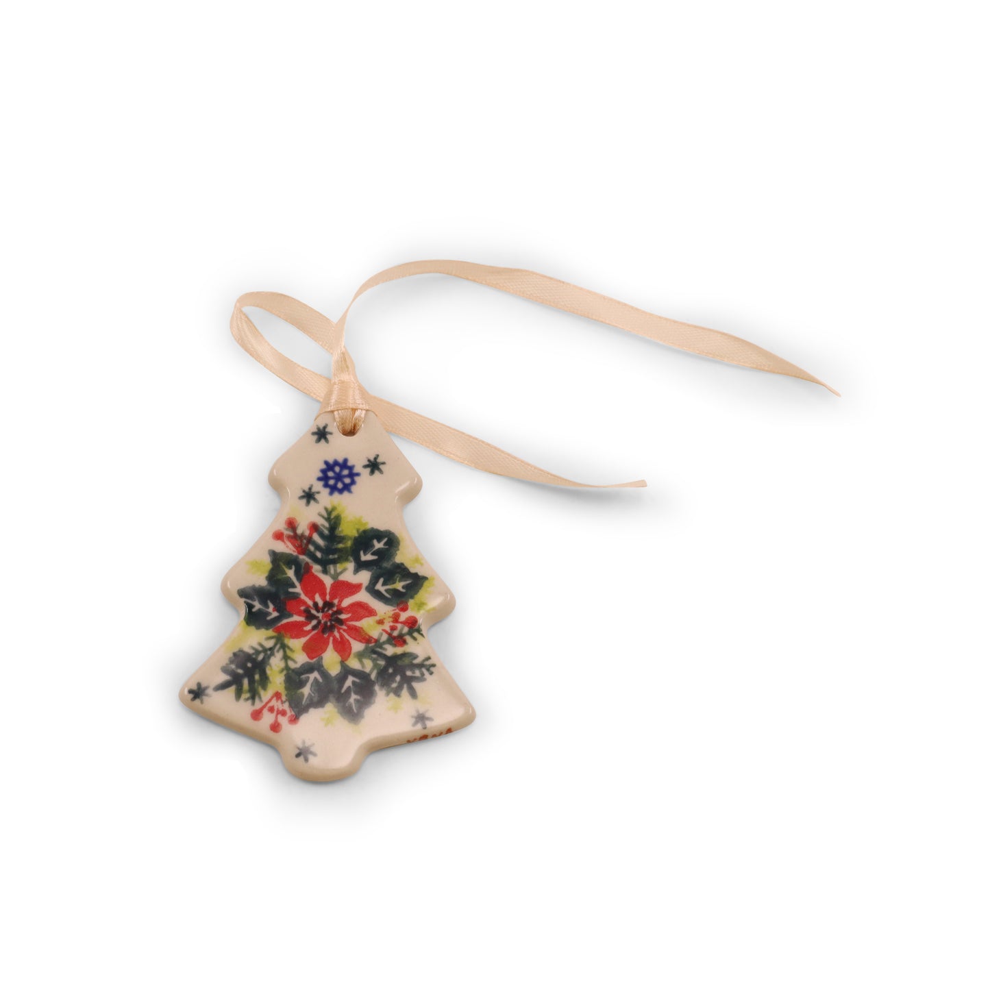 2.5"x4" Christmas Tree Ornament. Pattern: Mistletoe