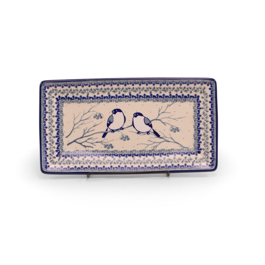 12"x6.5 Curved Tray. Pattern: Chilled Couple