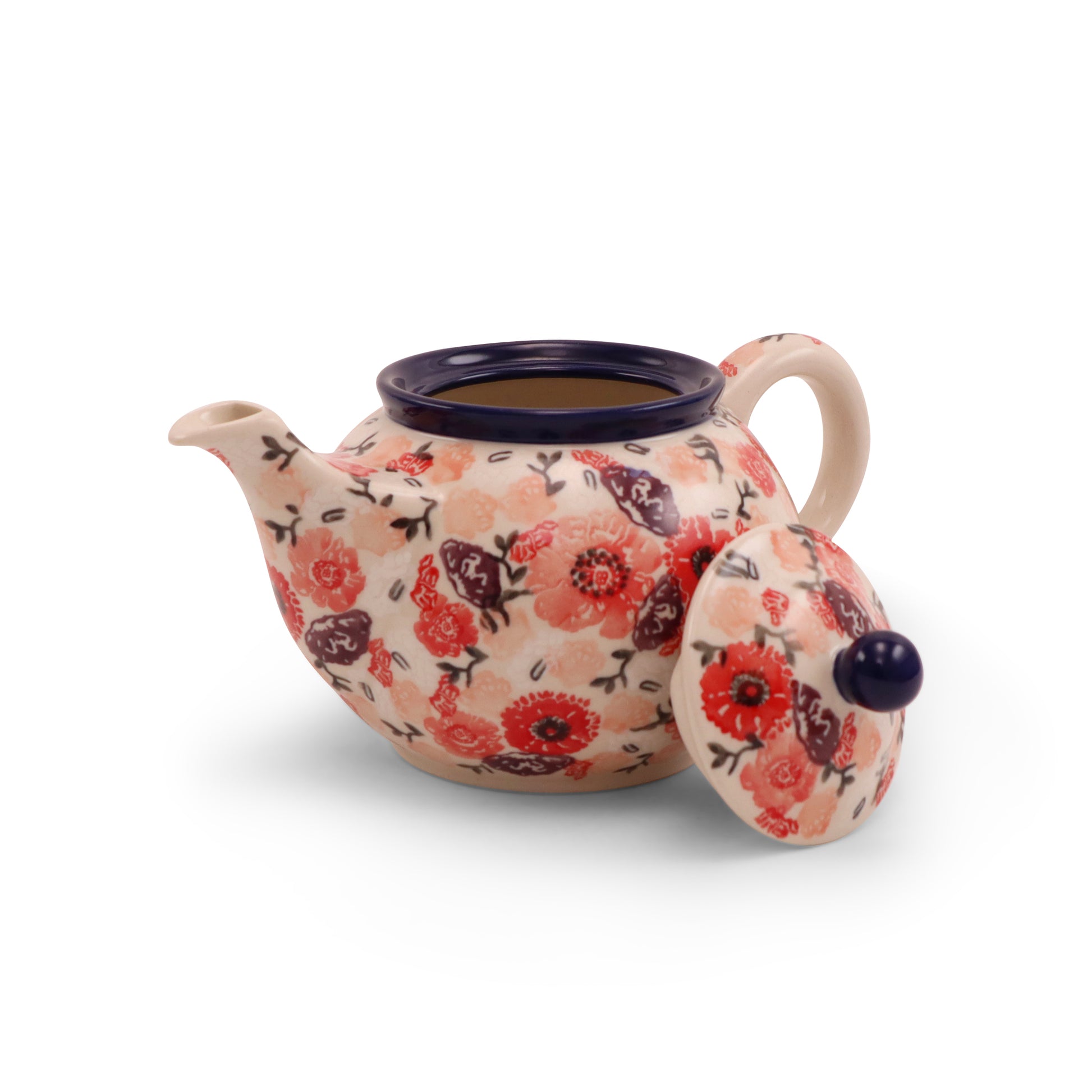 24oz Teapot with Warmer Pattern: Cherry Delight