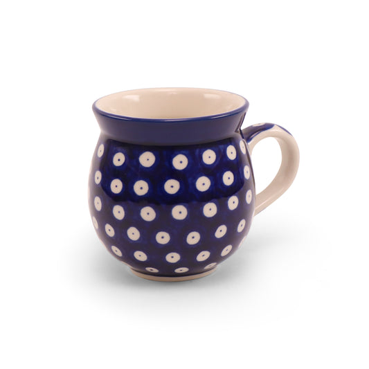 12oz Belly Mug. Pattern: Owl Eye