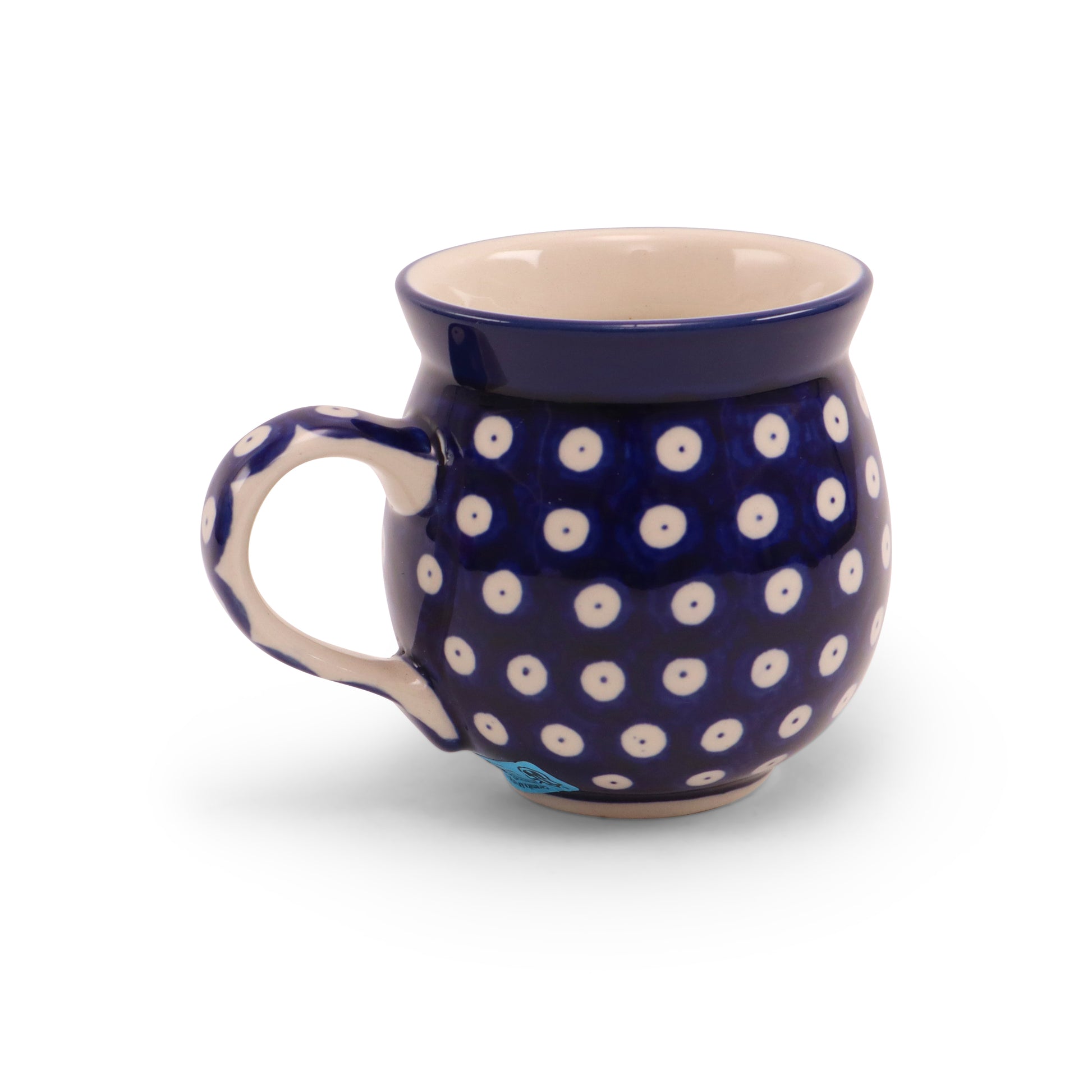 12oz Belly Mug. Pattern: Owl Eye