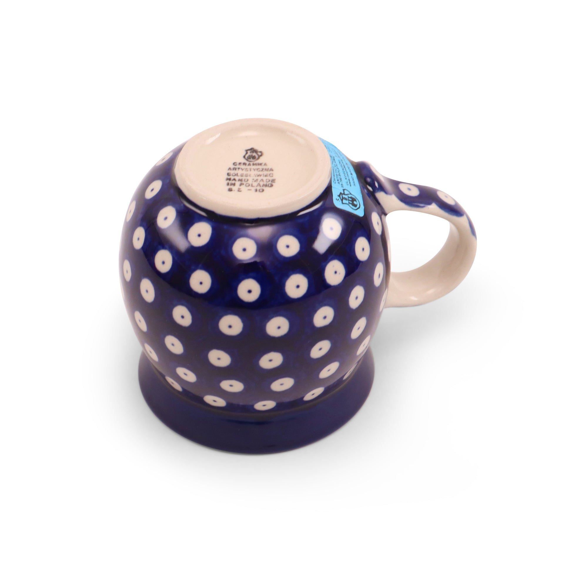 12oz Belly Mug. Pattern: Owl Eye