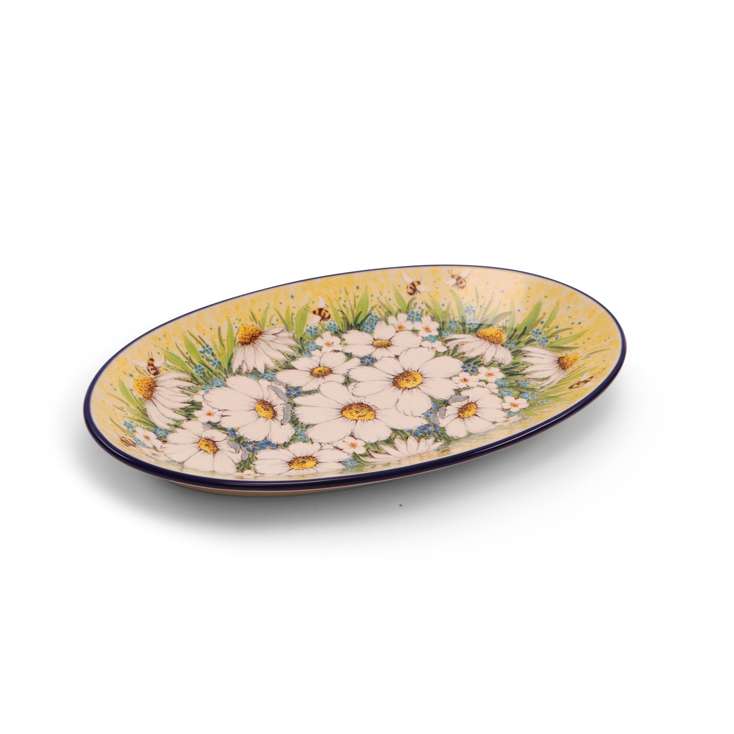 14.5"x8.5" Oval Platter LE. Pattern: Buzzing Around
