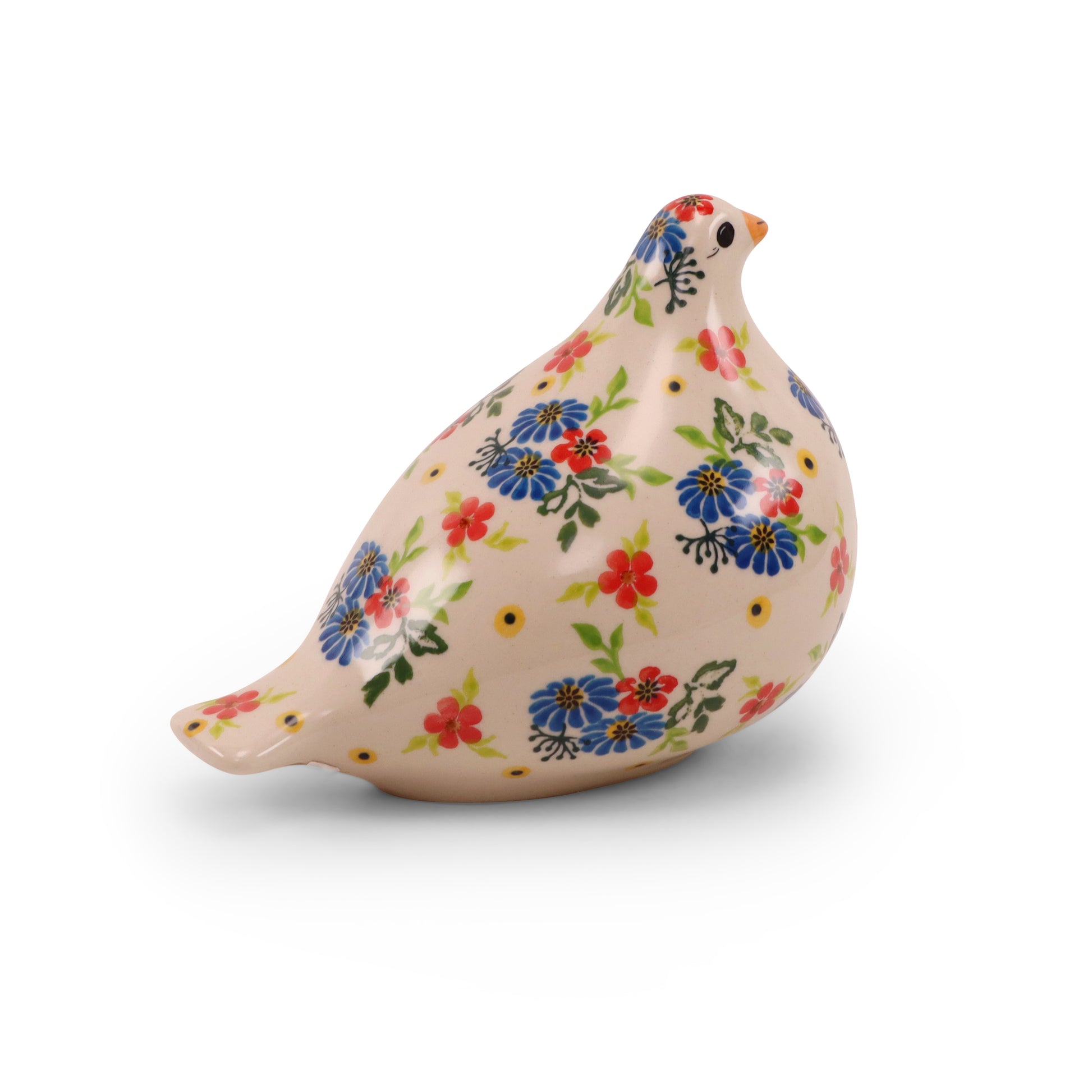 8"x7" Dove Figurine. Pattern: Flowers