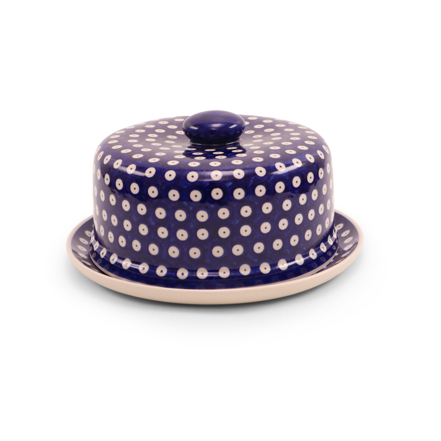 9.5"x4" 2Q Cheese Cover. Pattern: Owl Eye Cobalt