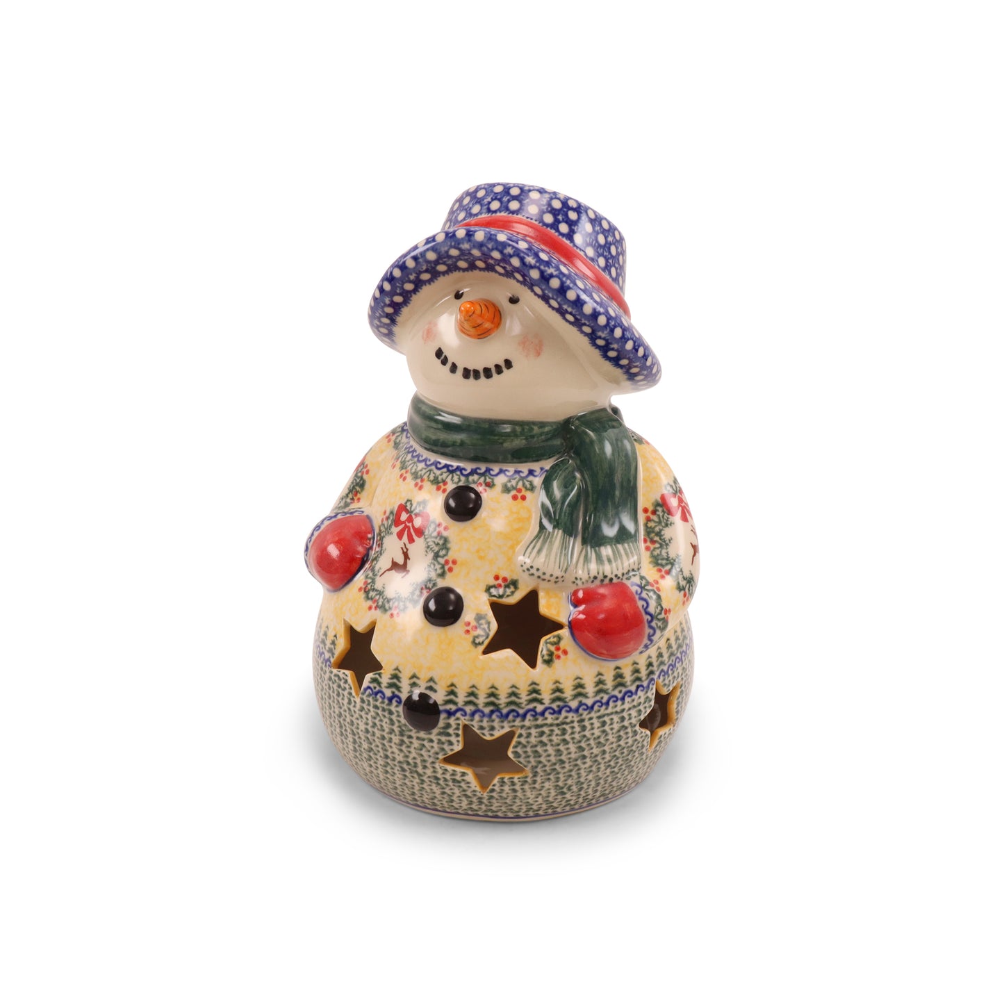 7"x11" Snowman Luminary. Pattern: Warm Glow