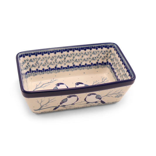 8"x5"x3" Loaf Baker. Pattern: Chilled Couple