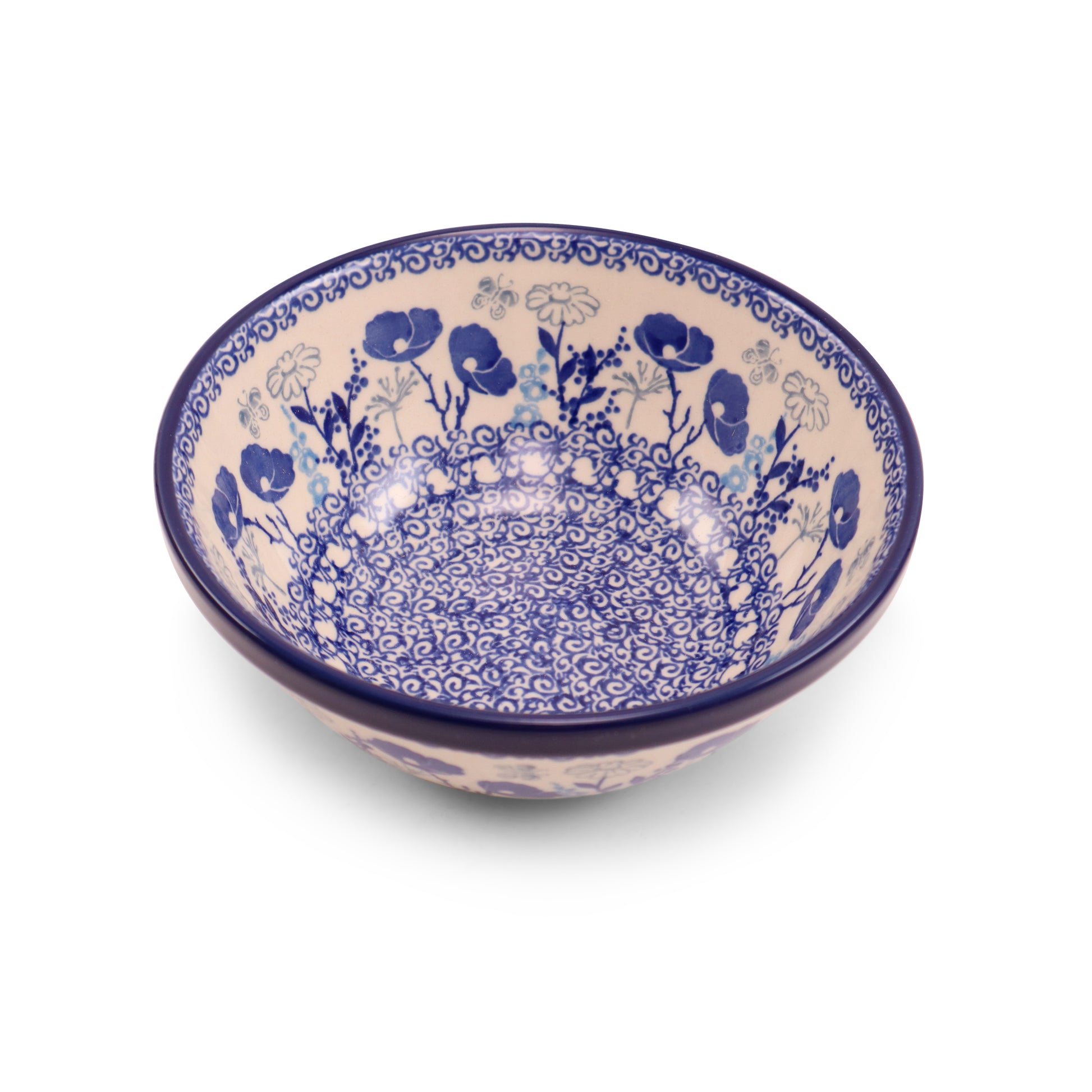 6.5"x2.75" Round Ridge Bowl .Pattern:Night Meadow