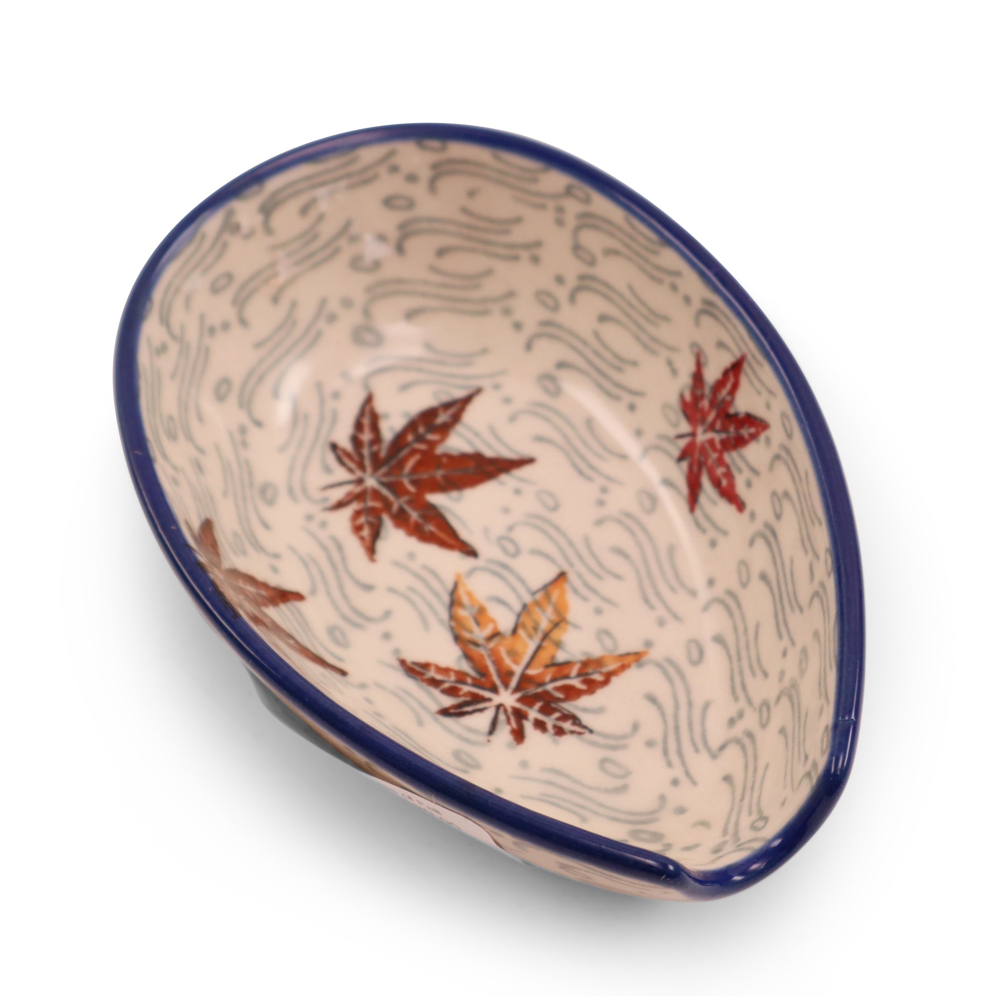 5"x3" Spoon Rest .Pattern:Leaves of Fall
