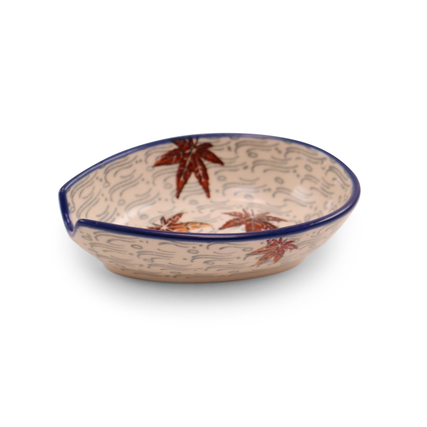 5"x3" Spoon Rest .Pattern:Leaves of Fall