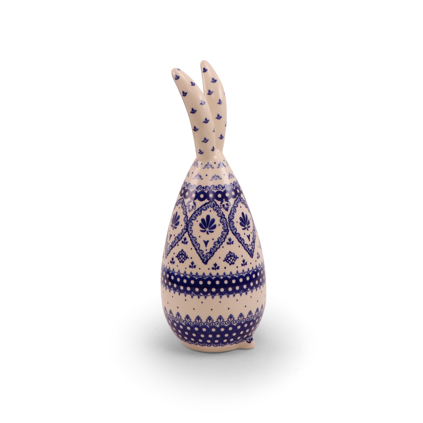 12" Large Bunny. Pattern: Cobalt Lace
