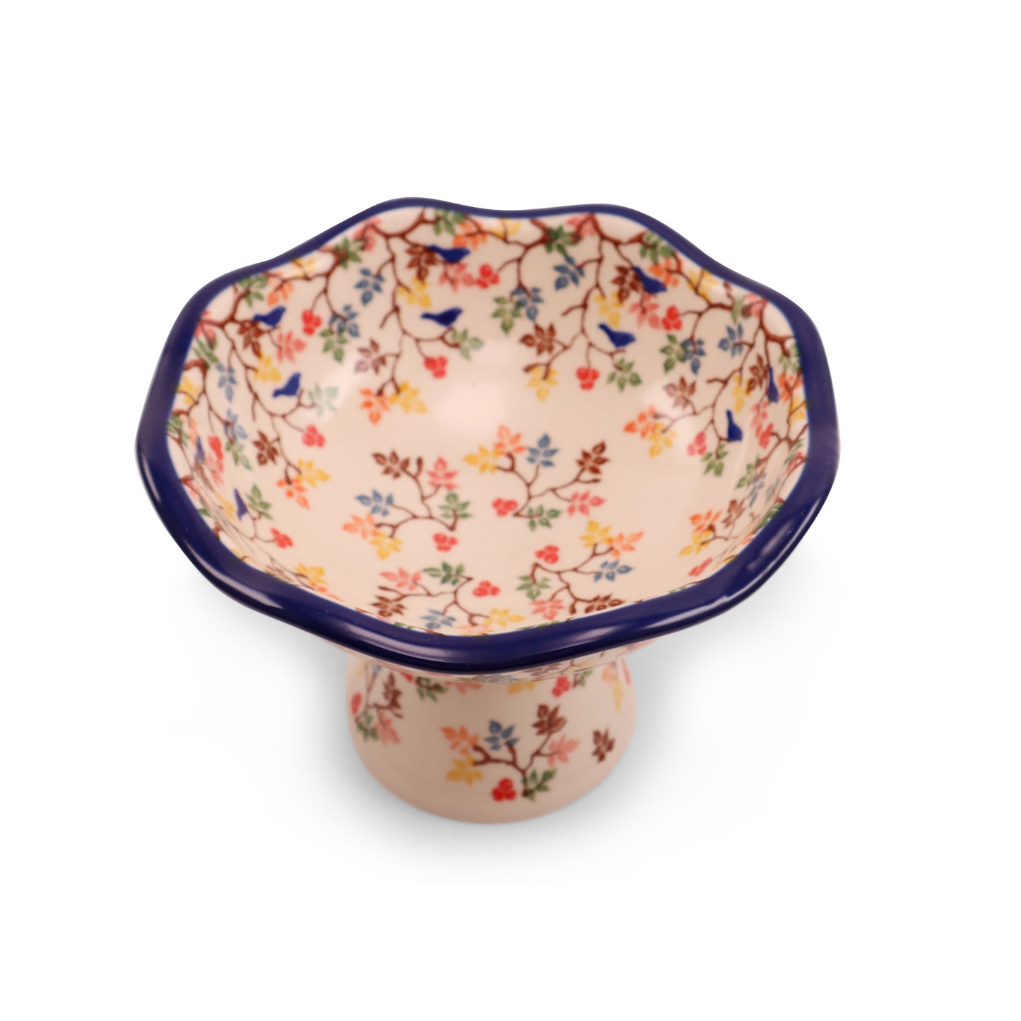8"x5.5" Pedestal Bowl .Pattern:Central Park